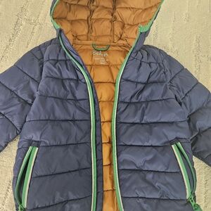 Pack-Away Padded Jacket size 2-3 Years - Navy with Green